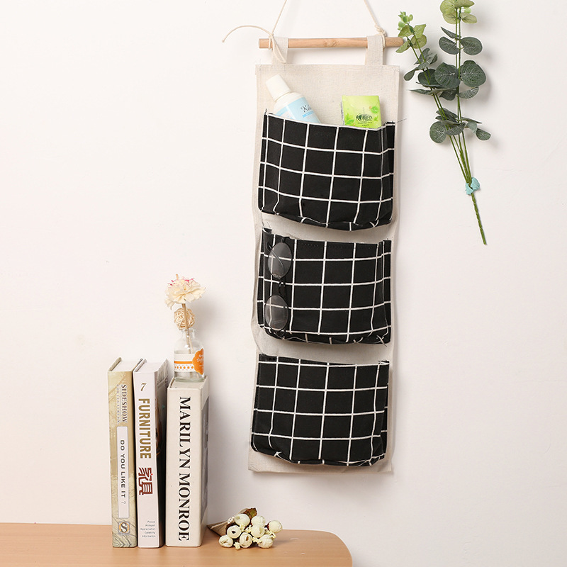 1PC Three Pockets Hanging Wall - Linen Bag Bulk 评论和价格