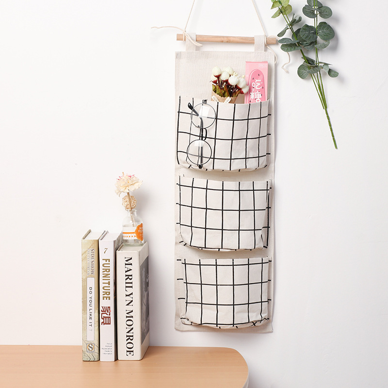 1PC Three Pockets Hanging Wall - Linen Bag Bulk 评论和价格