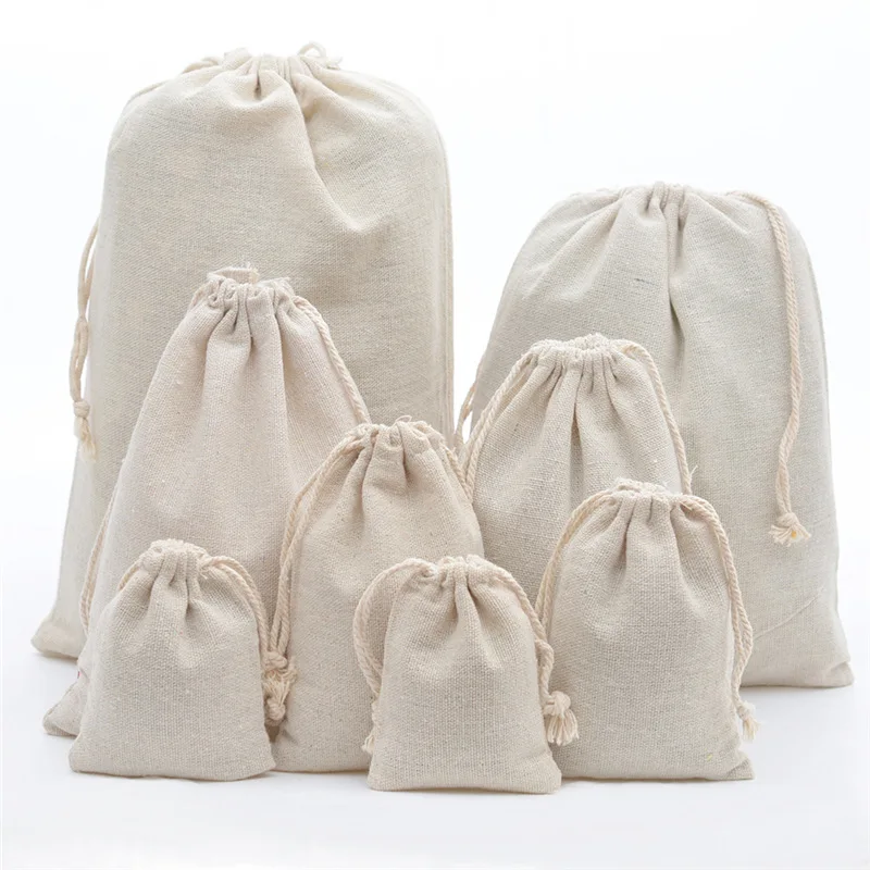 10pcs/lot Jute Cotton Linen Dr - Linen Bag Bulk 评论和价格
