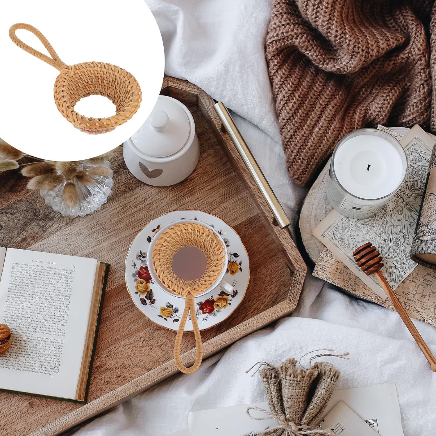 Rattan Tea Strainer Handmade T - Loose Leaf Tea Infuser 评论和价格
